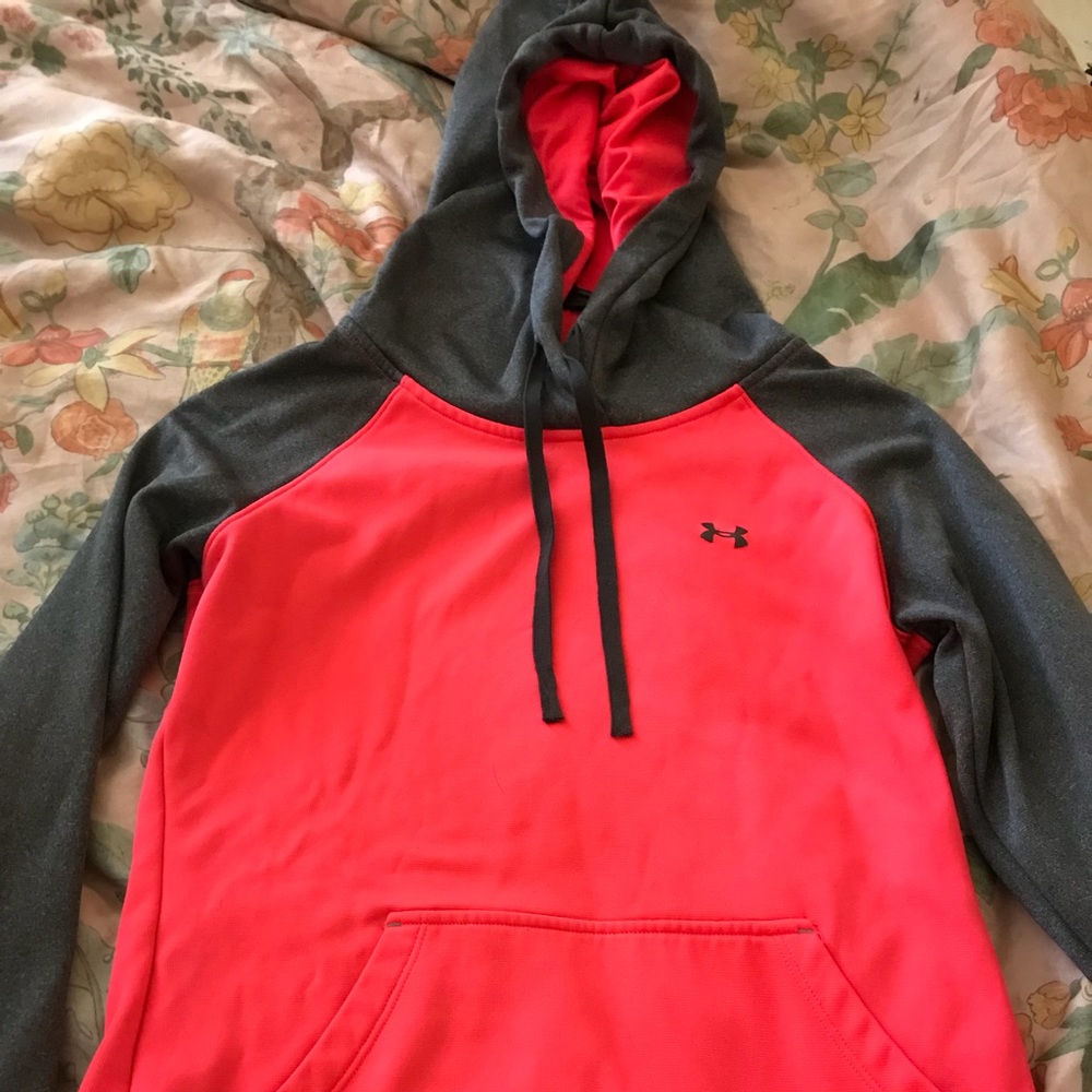 Under Armour Neon Pink and Grey Hoodie